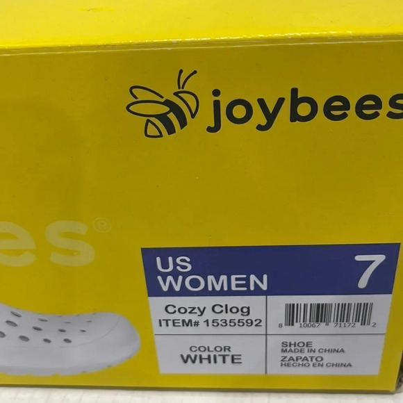 Joybees Cozy White clogs  With Removable Liner Size 7 - Picture 12 of 15
